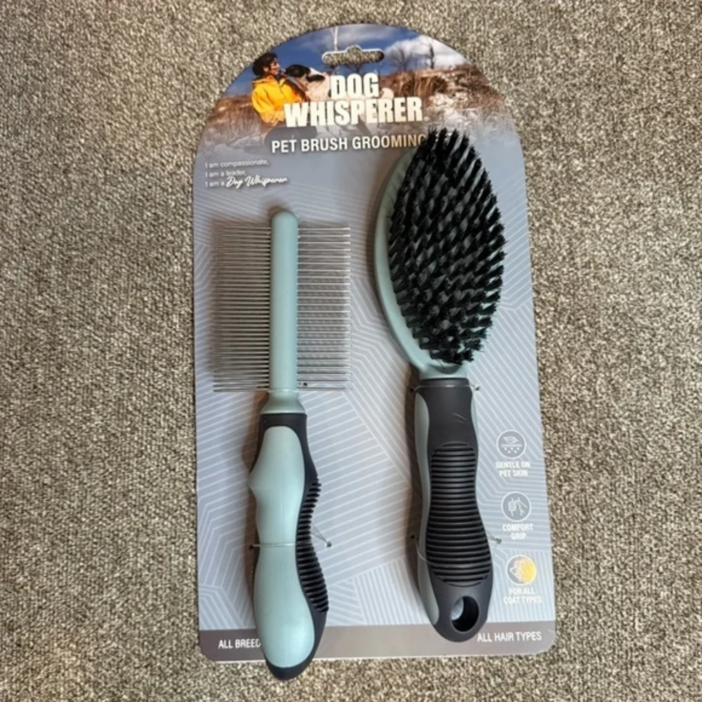 NWT Dog Whisperer Pet Brush Grooming Set for all breeds and all hair types